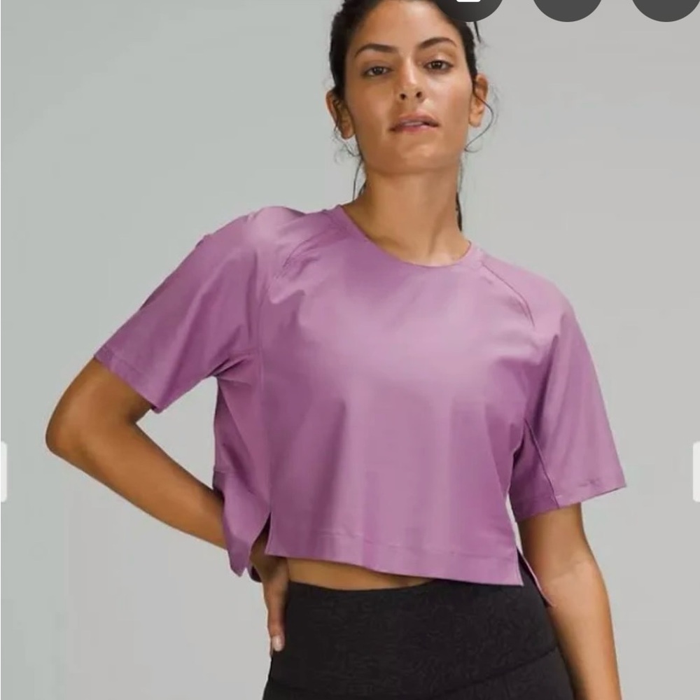Lululemon Mesh Back Cropped Train Tee